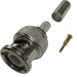 225395-2 Amp BNC Male Crimp Connector 75 Ohm (NOS)