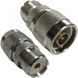 242155 Amphenol Type-N Male to UHF Female Between Series Adapter