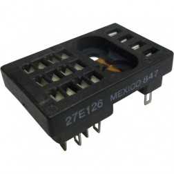 27E126 16 Contact Relay Socket, PCB/Solder Tab, AMF (NOS)