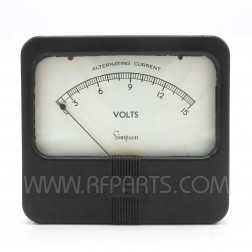 Model 29 Simpson Panel Meter 0-15V AC (Pull)