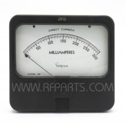 Model 29 Simpson Panel Meter 0-300 mA DC (Pull)