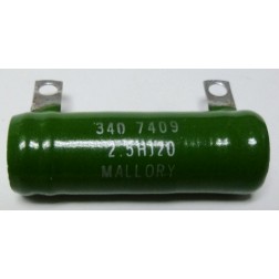 2.5HJ20 Wirewound Resistor, 20 ohm 25 watt, Mallory