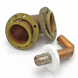 301-021 Myat Type Swivel Flanged 90 Degree Elbow 3-1/8" to 3-1/8" Adapter 50 Ohm (Pull)