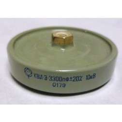 3300-10 Doorknob Capacitor, 3300pf 10kv, Radio Komponent