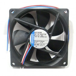 3412N /2HH Ebmpapst DC Axial Ball Bearing Fan 92mm sq x 25mm 12vdc