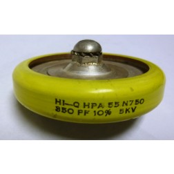 350-5 Doorknob Capacitor, 350pf 5kv, HI-Q,