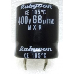 400MXR68 Snap Lock Capacitor, 68uf 400v, Rubycon