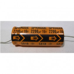 501D Capacitor 2200 uf 16v, axial, Sprague