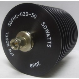 50FHC-020-50 JFW Fixed Attenuator, 50 Watt, 20dB, SMA Male/Female (Pull)