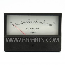 523 Simpson 0-5 DC Amperes Meter (NOS)