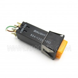 554-1221-211 Dailight DPDT Push Button "Stand By" Switch 5/8" SQ. (Pull)