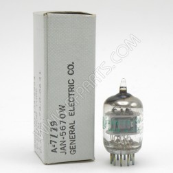 5670W JAN General Electric Medium-Mu Twin Triode Tube (NOS/NIB)