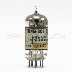 5687 Tung-Sol Special Quality Black Plate Double Triode (Engineering Sample Tube) (NOS)