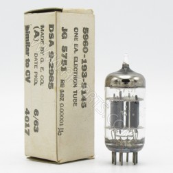 5751 General Electric JG Electron Tube Grey Plate (NOS)