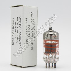 5755 Raytheon/JAN Dual Triode Tube, NSN 5960-00-240-3171 (NOS/NIB)