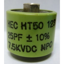 HT50V250KA High Energy Doorknob Capacitor 25pf 7.5kv 10%