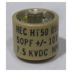 HT50V500KA High Energy Corporation Ceramic Doorknob Capacitor 50pf 7.5kv 10%