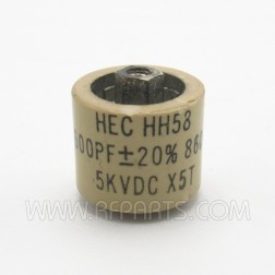 580600-5 Doorknob Capacitor, 600pf 5kv 20%, X5T, High Energy
