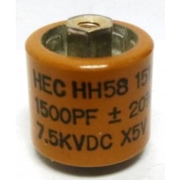 HH58V152MA / 581500-7 High Energy Doorknob Capacitor 1500pf 7.5kv 20%