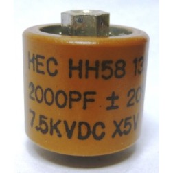 HH58V202MA / 582000-7 High Energy Doorknob Capacitor 2000pf 7.5kv. 20%