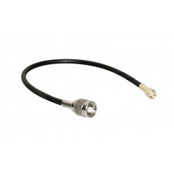 58RTMSM-12 Pre-Made Cable assembly, 12.5 inches RG58 w/Reverse Polarity TNC Male to SMA Male