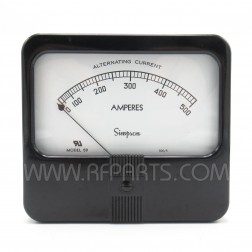 Model 59 Simpson Volt Meter 0-500 AC Amps (NOS)
