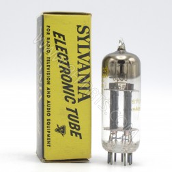 6350 Sylvania Medium Mu Twin Triode with Black Plates (NOS/NIB)