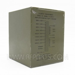 672-0428-00 Vintage Chicago 2 Section Filament Transformer 107-245vac 50-60Hz (NOS)