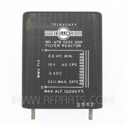 678-0535-009 Collins TFIRX04YY Filter Reactor 10v 60Hz .5 Amps (NOS)
