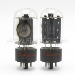 6L6GC Silvertone Black Plate Beam Power Amplifier Tube Matched Pair (2) (NOS)
