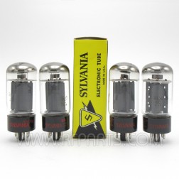 6L6GC Sylvania Beam Power Amplifier Tube Matched Quad (4) (NOS/NIB)