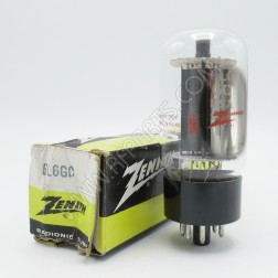 6L6GC Zenith Black Plate Beam Power Amplifier Tube (NOS)