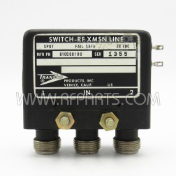 810C00100 Transco Coax Relay SPDT 28vdc SMA Female (Pull)