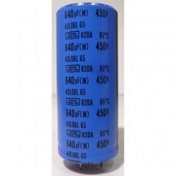 82DA641M450 Electrolytic Capacitor, 640uf 450v, Radial Lead, Nippon Chemicon