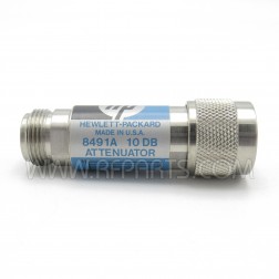 8491A Hewlett Packard 10dB 2w DC-12.4Ghz Fixed Attenuator Type-N Male/Female (NOS)