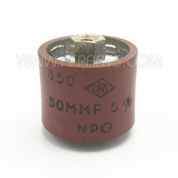 850 CentraLab Doorknob Capacitor 50pf 5KV NPO 5% (NOS)
