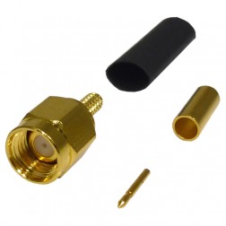 901-9916 Amphenol SMA Male Straight Crimp Connector with Hex Nut