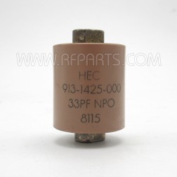 913-1425-00 High Energy Corporation (HEC) Doorknob Capacitor 33pf 15KV 10%, Used