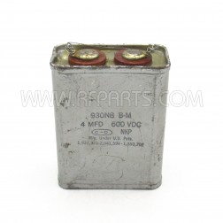 930N8 Cornell-Dubilier Oil-Filled Capacitor 4mfd 600vdc (Pull)