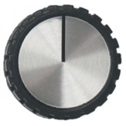 KNOB1I Black Tuning Knob with Chrome Face and Black Pointer