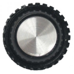 KNOB1J Tuning knob black .9 x 1.06, Chrome cap & no pointer