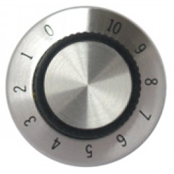TOYA Black / Chrome Tuning Knob - Skirt # 0-10