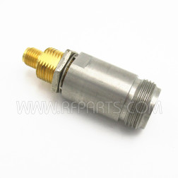 131-445 Amphenol Type-N Female to SMA Female Bulkhead Adapter