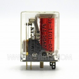 AZ420-1011-40L American Zettler Miniature General Purpose DPDT (2 Form C) Relay 12vdc (NOS)