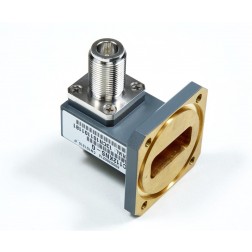 C137CNSG Waveguide Flange 5.85-8.2 GHz CPR137G to N-Female Transistion, Gray