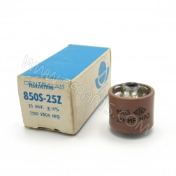 850S-25Z CentraLab Doorknob Capacitor 25pf 7500 VSCW NPO 10% (NOS)