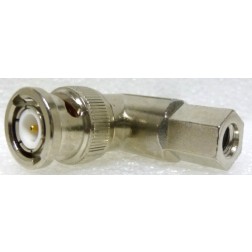 CMC-1011 BNC Male Twist-On Connector, Right Angle, Cable Group C, Alpha (Solid Ctr Cable only)