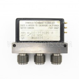 D2-113020-B Dynatech SPDT Type-N Female Coaxial Switch 28VDC (Pull)