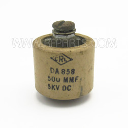 DA858 Centralab Doorknob Capacitor 500pf 5kv (Pull)