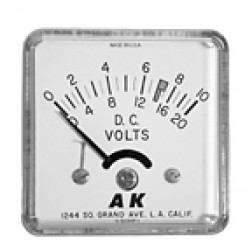 DCVM10-20 AK DC Volt Panel Meter 10V & 20V Scales (NOS)